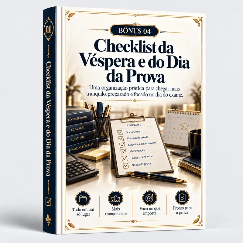 Bônus 4 — Checklist da Véspera e do Dia da Prova